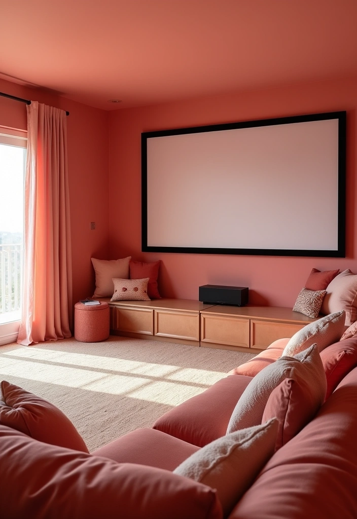 26 Best Paint Colors for Media Room That Will Transform Your Viewing Experience! - 17. Soft Coral