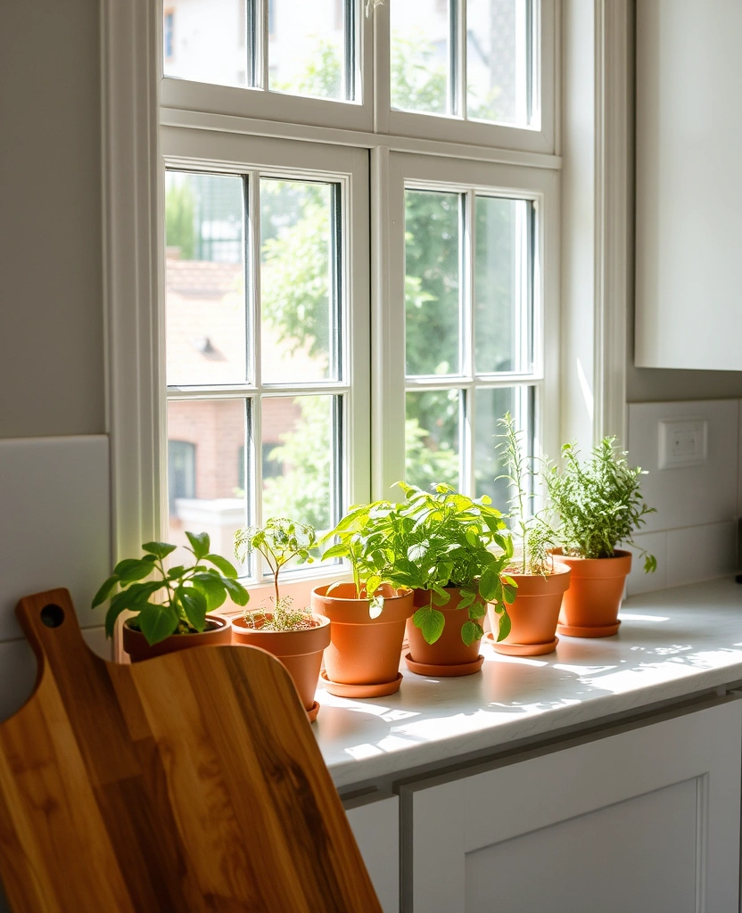 18 Stunning Modern Farmhouse Kitchen Ideas That'll Transform Your Space! - 18. Herb Gardens for Fresh Flavors