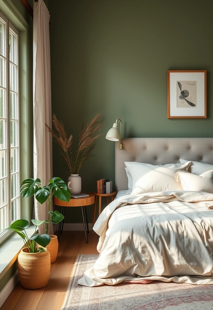 22 Romantic Bedroom Paint Colors That'll Make You Fall in Love Again! - 7. Sage Green - Nature's Embrace