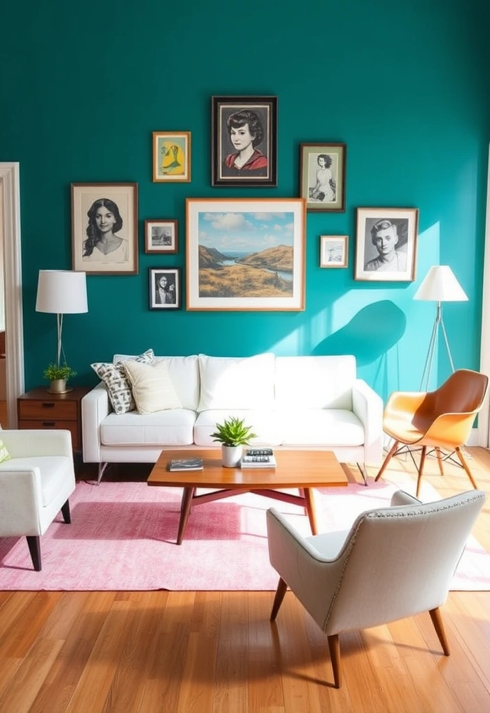 24 Stunning Mid Century Style Home Ideas (You Won't Believe #10!) - 1. Bold Accent Walls