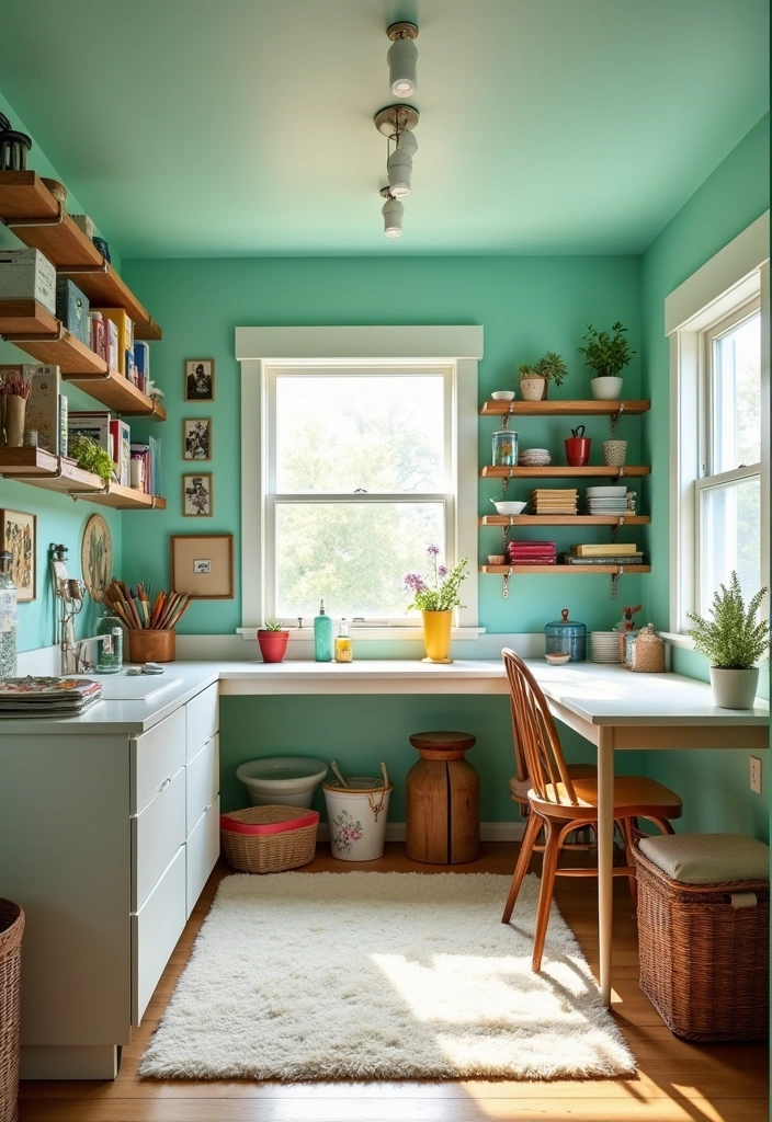 24 Best Paint Colors for a Basement That Will Transform Your Space! - 17. Mint Green