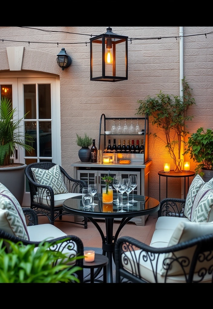 22 Cozy Patio Ideas That Will Transform Your Outdoor Space into a Relaxation Oasis! - 18. Wine or Coffee Bar for Enjoyment