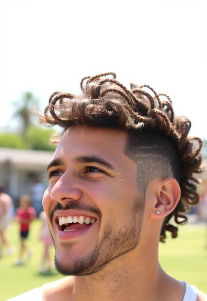 21 Best Boyfriend Hair Ideas That Will Make Him Look Irresistible! - 9. Curly Top with Fade