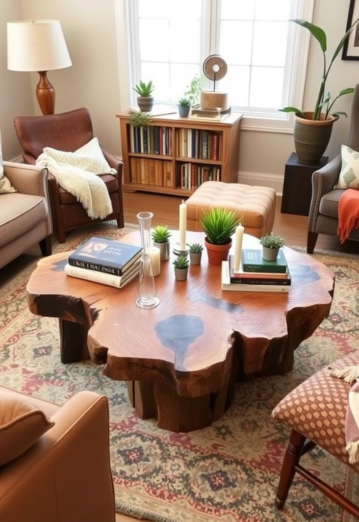 23 Inspiring Boho Living Room Ideas That Will Transform Your Space! - 16. Unique Coffee Tables