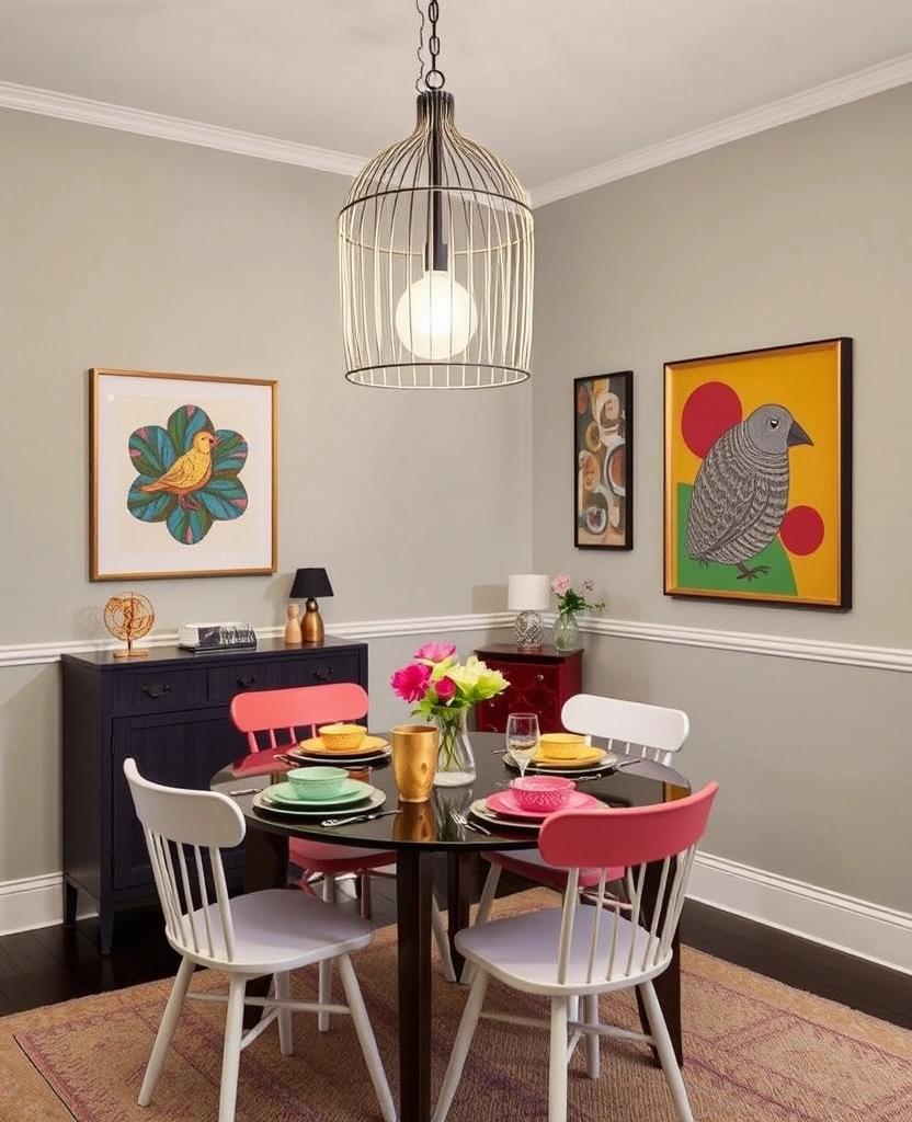 24 Organic Modern Dining Room Ideas That Will Transform Your Space! - 27. Whimsical Touches