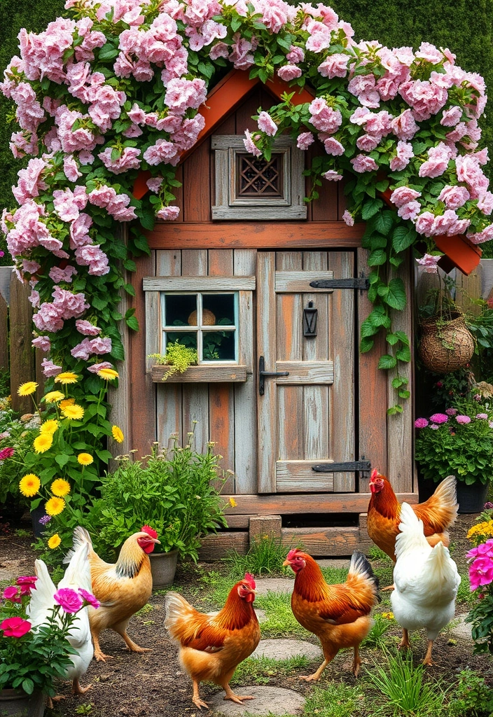 21 Eggcellent Inside Chicken Coop Designs for the Feathery Bunch - 17. The Cottage Garden Coop