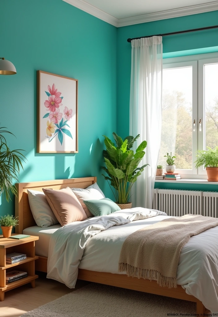 20 Serene Blues for Bedrooms That Will Transform Your Space into a Tranquil Oasis! - 11. Bright Aqua Bliss