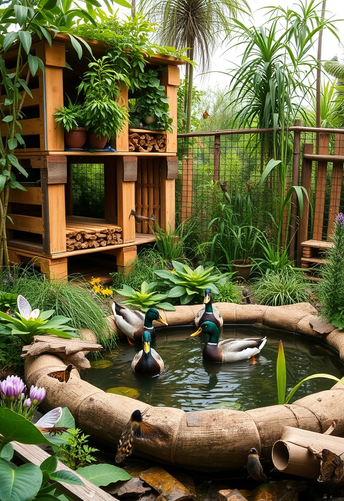 22 Best DIY Duck Enclosure Ideas That Will Make Your Ducks Feel Right at Home! - 3. Eco-Friendly Duck Habitat