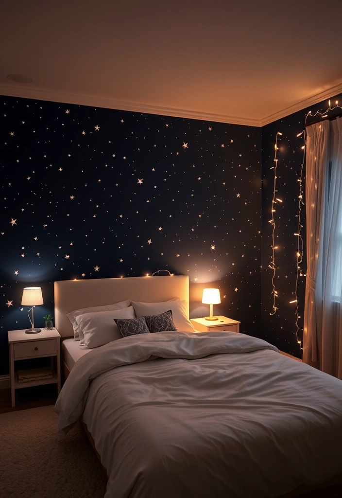 21 Cottagecore Room Wallpaper Ideas That'll Transform Your Space into a Fairytale! - 16. Celestial Stars