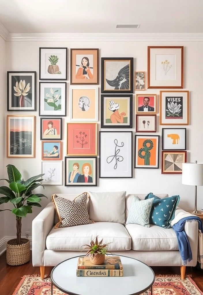 28 Genius Small Apartment Ideas to Maximize Space and Style - 12. Personalize with Art