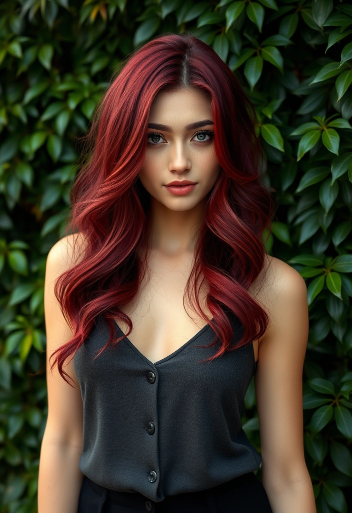 25 Lively Spring Hair Color Trends That Will Brighten Your Look! - 12. Vibrant Burgundy