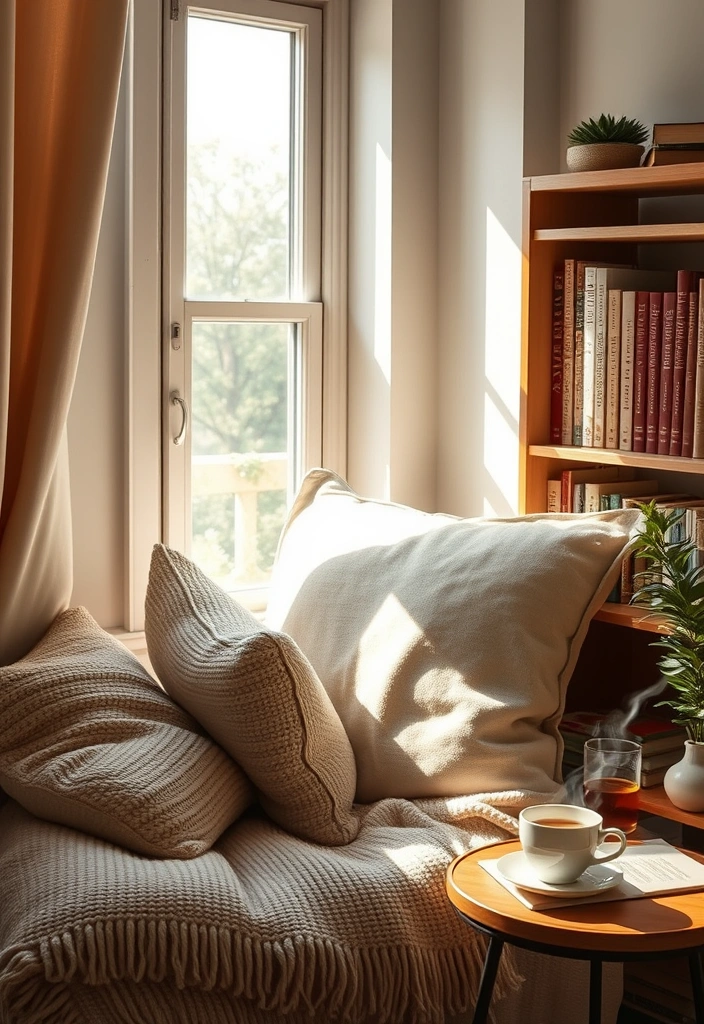 20 Chic & Cozy Throw Pillows and Blankets Ideas You Need Right Now! - 14. Cozy Corner Nooks