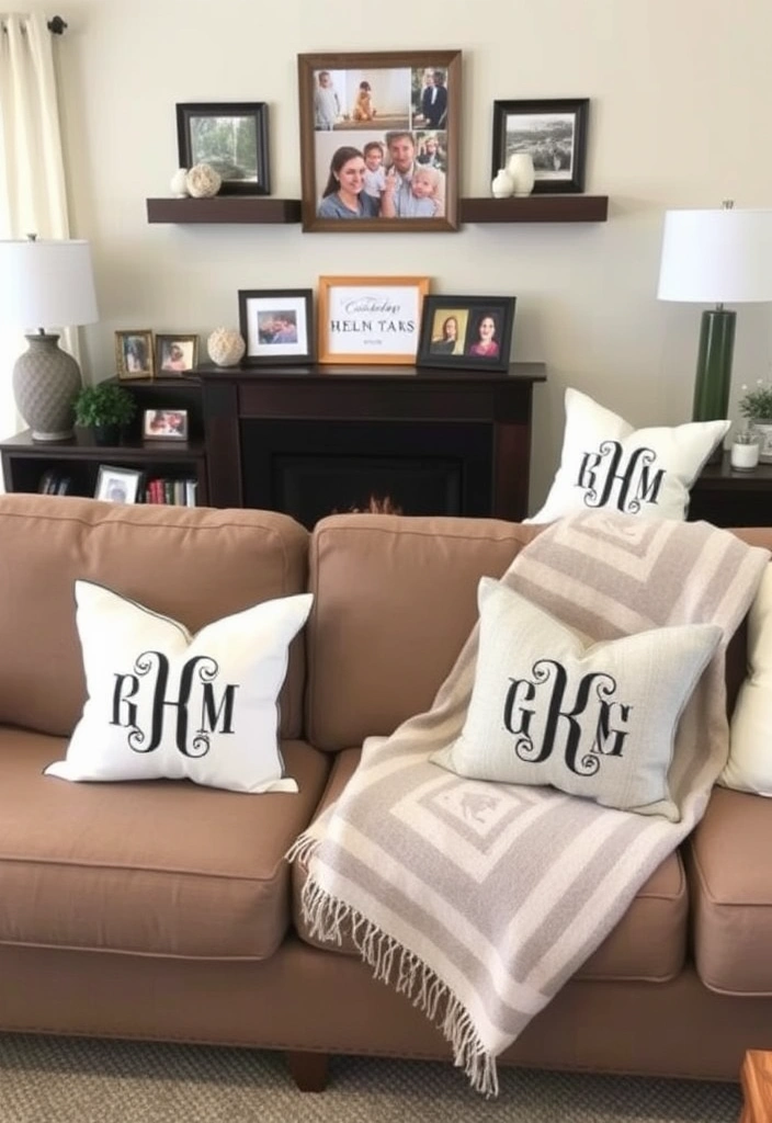 20 Chic & Cozy Throw Pillows and Blankets Ideas You Need Right Now! - 15. Personalized Touch