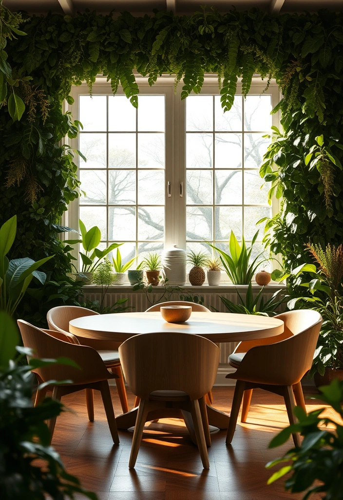 24 Organic Modern Dining Room Ideas That Will Transform Your Space! - 3. Biophilic Design Elements