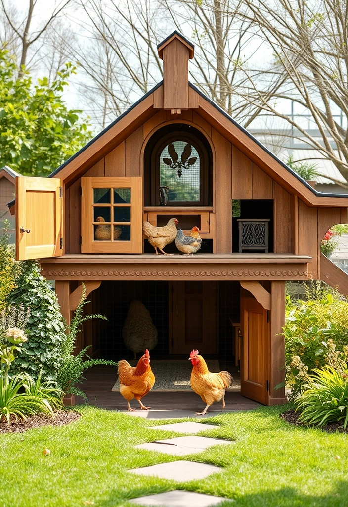 21 Eggcellent Inside Chicken Coop Designs for the Feathery Bunch - 7. The Luxury Coop