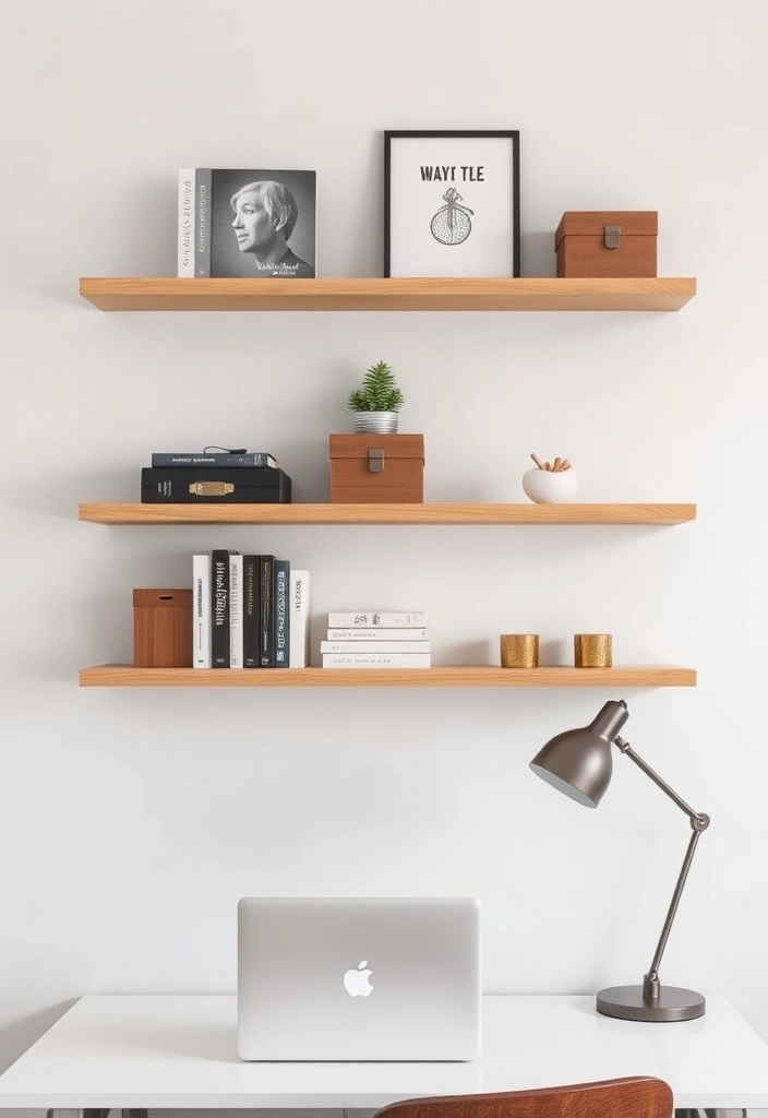 27 Office Decorations Ideas That'll Transform Your Workspace into a Creative Haven! - 5. Functional Wall Shelves