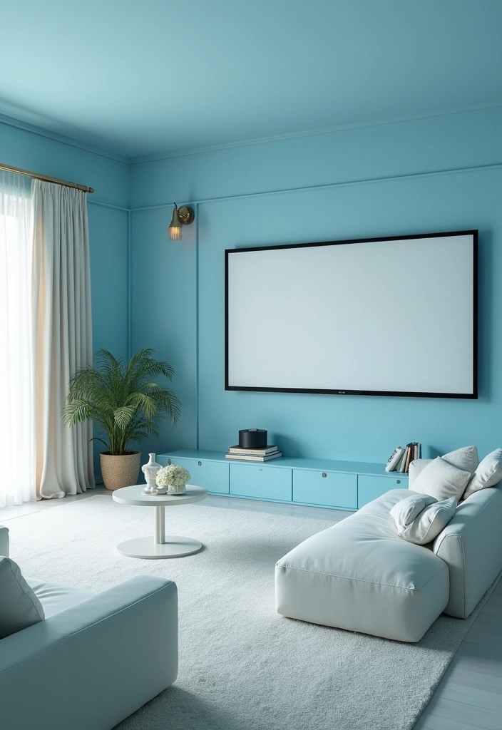 26 Best Paint Colors for Media Room That Will Transform Your Viewing Experience! - 23. Heavenly Sky Blue