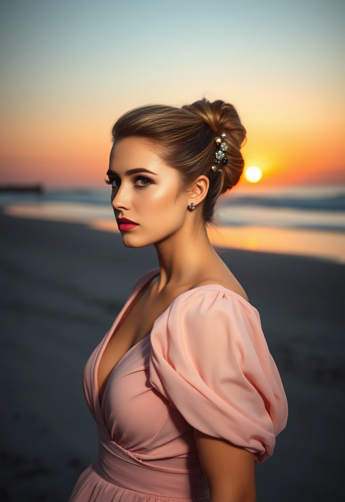 24 Sun-Kissed Beach Hairstyles to Rock This Summer (You Won't Believe #10!) - 9. Twisted Updo