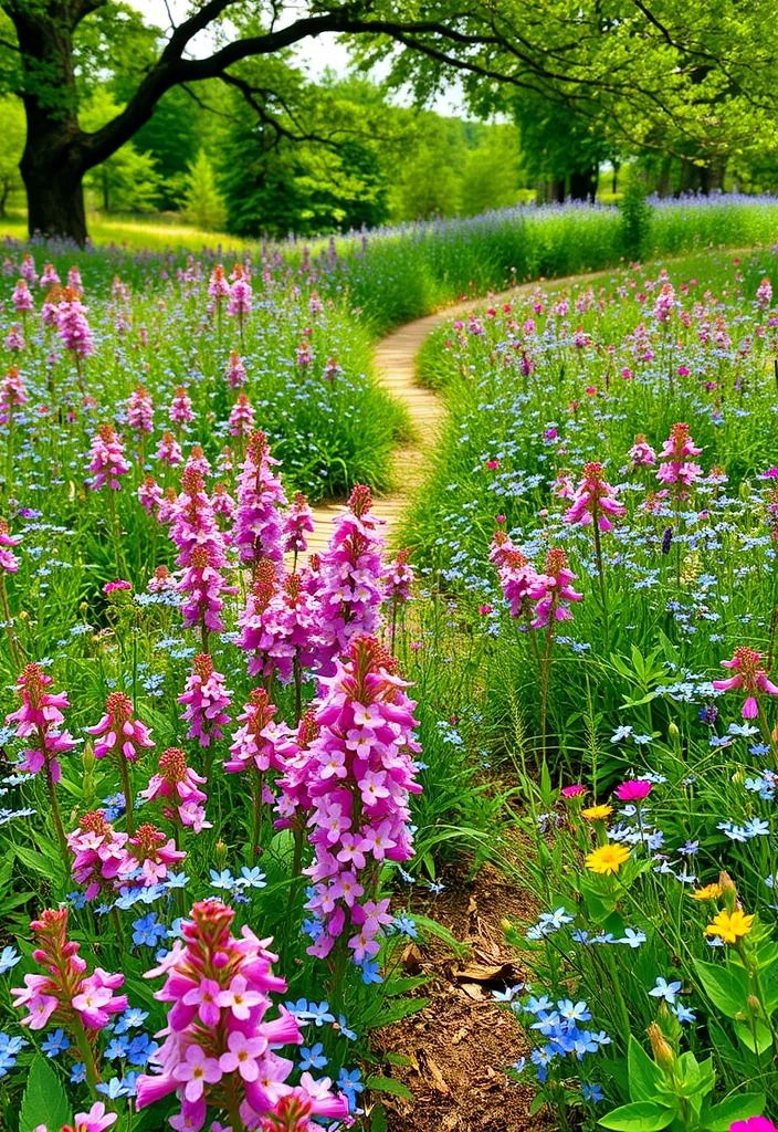 28 Shade Garden Design Layout Ideas That Will Transform Your Outdoor Space! - 3. Wildflower Meadow