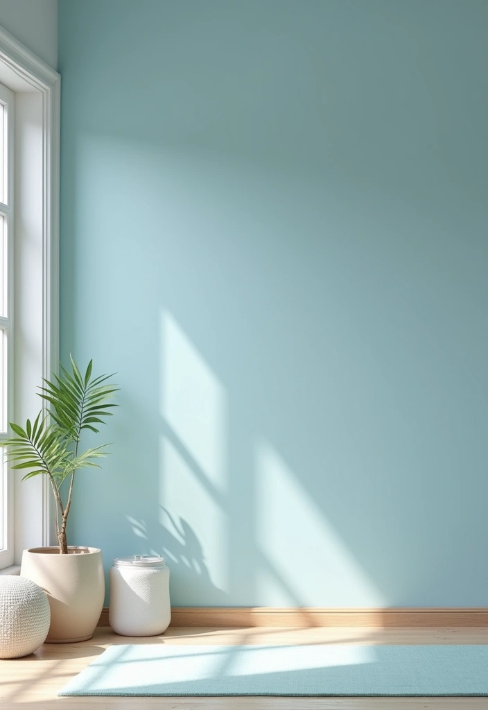 28 Best Paint Colors for Your Home Gym That’ll Transform Your Workout Mood! - 18. Tranquil Sky Blue