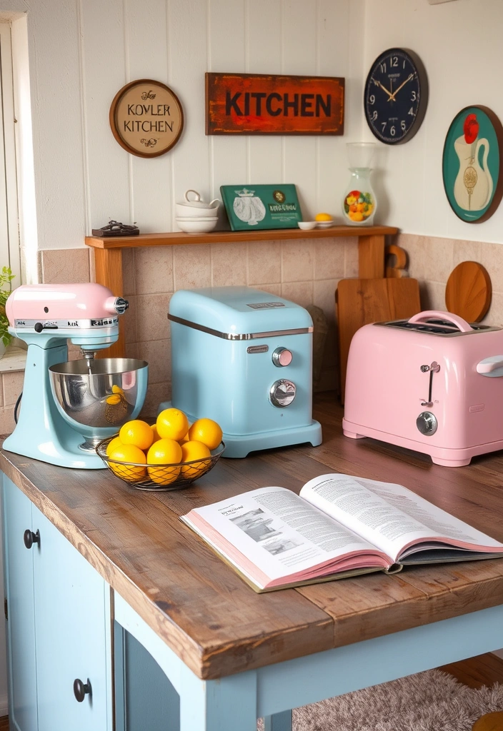 23 Cottagecore Kitchen Designs That Will Make You Feel Like You’re in a Fairytale! - 4. Vintage Kitchen Appliances