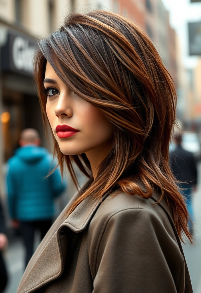 20 Dazzling Textured Haircuts That Will Transform Your Look Instantly! - 7. Side-Swept Textured Bangs