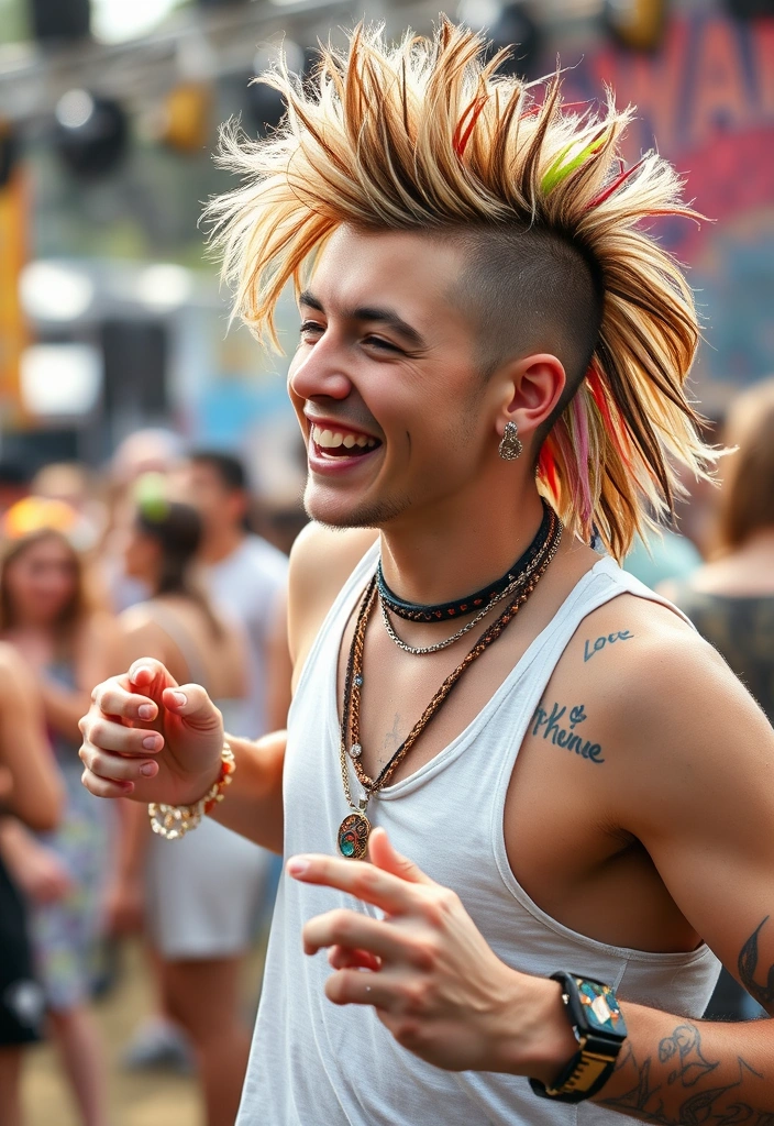 20 Modern Mullet Hairstyles for Men That Will Make You Look Instantly Cooler! - 20. The Festival Mullet