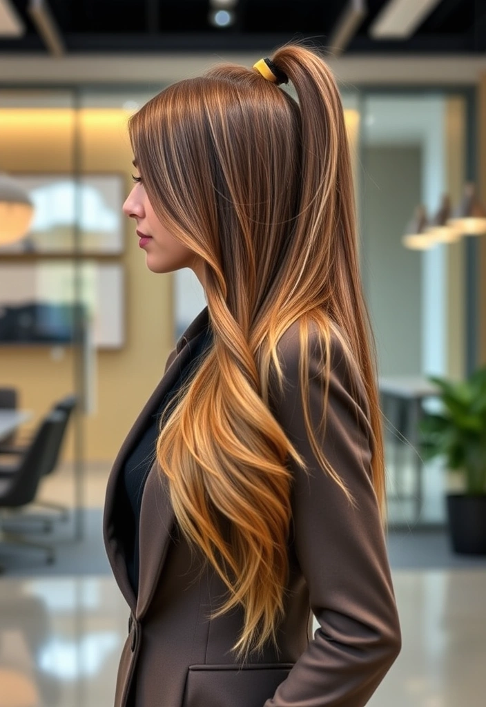 19 Stunning Long Layered Haircuts You'll Want to Try ASAP (Number 7 Is a Game-Changer!) - 14. Long Layered Ponytail