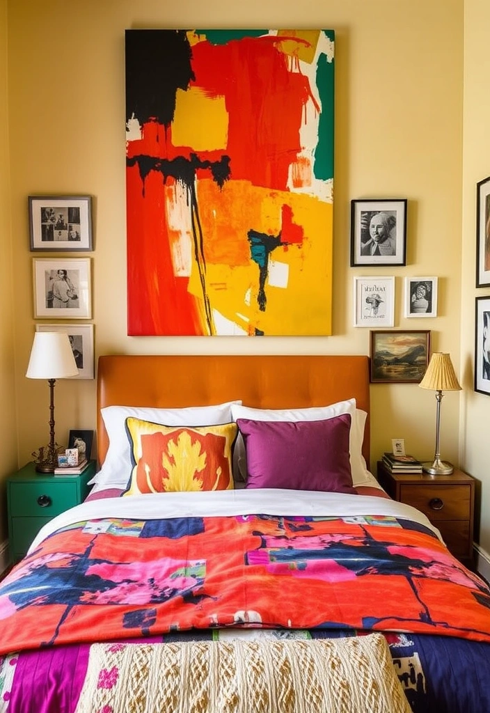 21 Cozy & Inspiring Guest Bedroom Ideas You’ll Want to Steal Right Now! - 12. Artistic Expressions