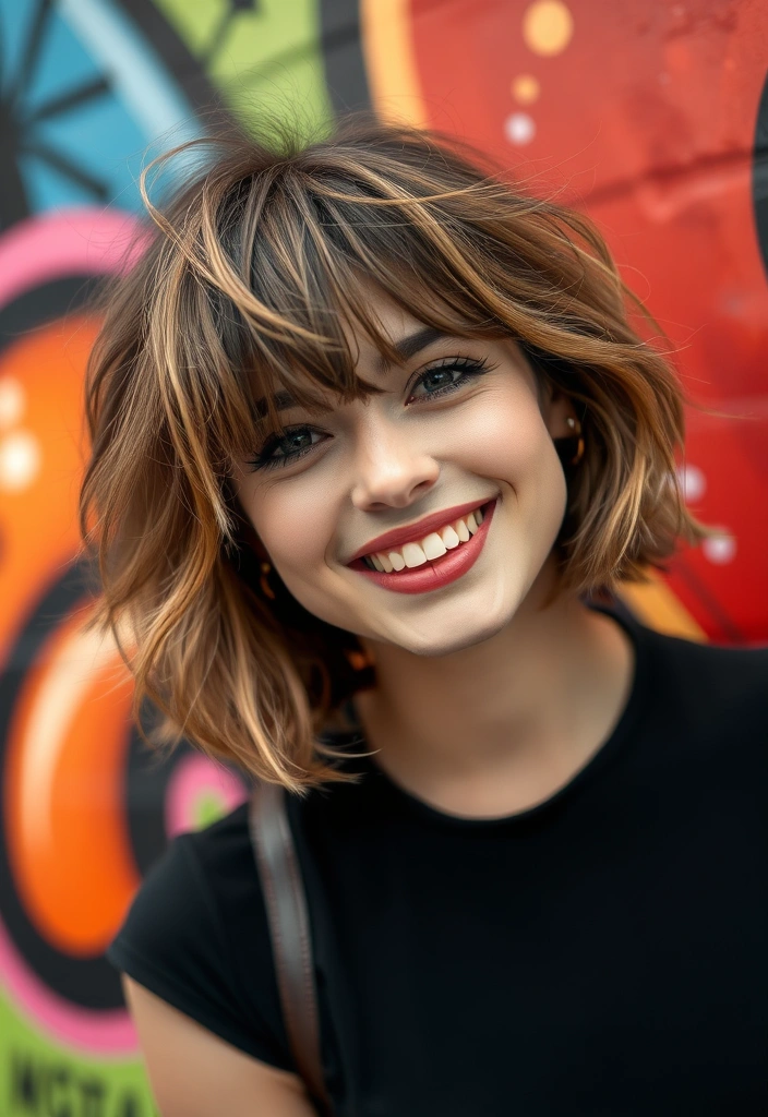 20 Modern Choppy Bob Hairstyles That Will Transform Your Look Instantly! - 5. Choppy Bob with Bangs