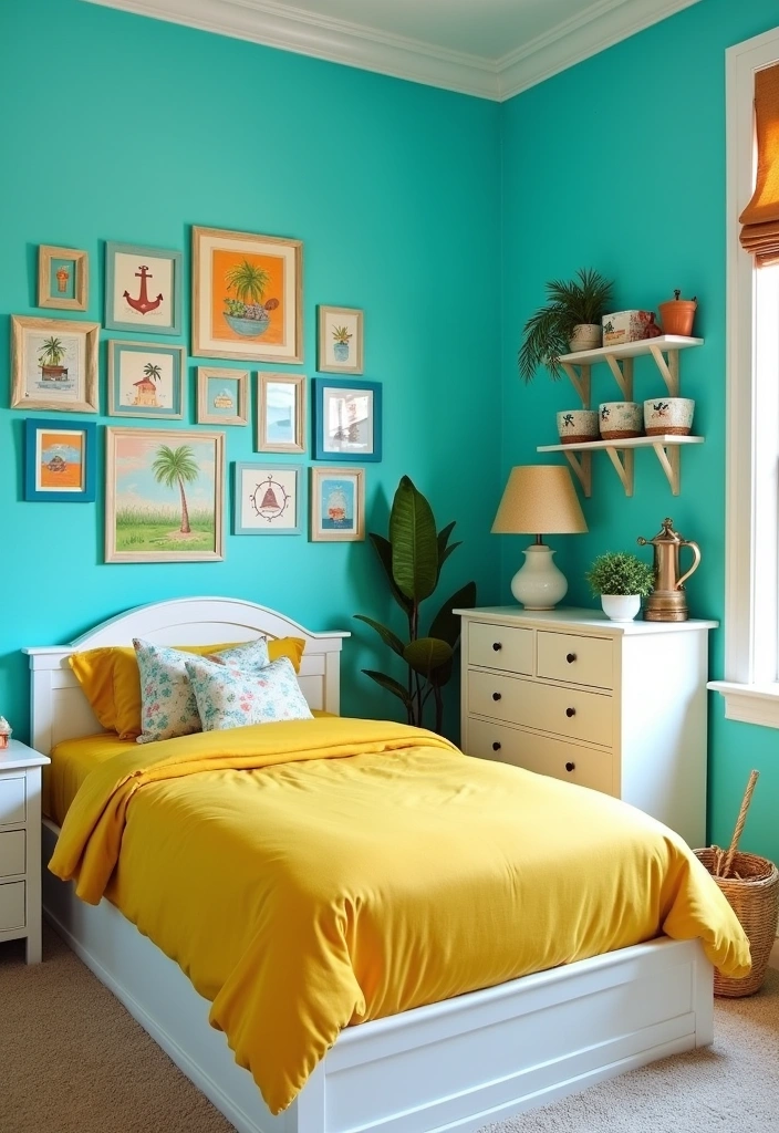 24 Best Paint Colors for Boys Room That Will Make You Want to Move In! - 8. Cheerful Turquoise