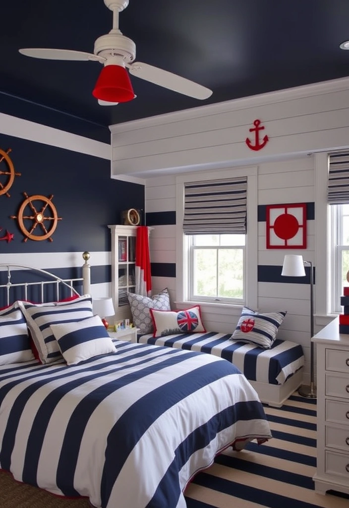 24 Young Boys Bedroom Ideas That Will Make You Say 'WOW!' - 10. Nautical Adventure