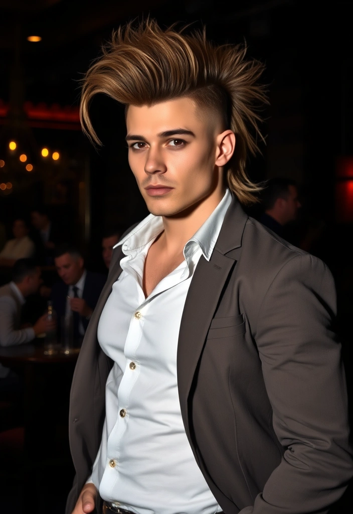 24 Classic Subtle Mullets for Men That Will Make You Rethink Your Hair Game! - 12. The Pompadour Mullet