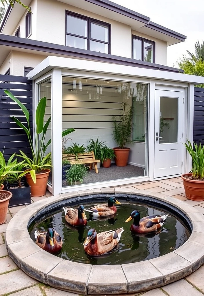 22 Best DIY Duck Enclosure Ideas That Will Make Your Ducks Feel Right at Home! - 2. Modern Urban Duck Enclosure