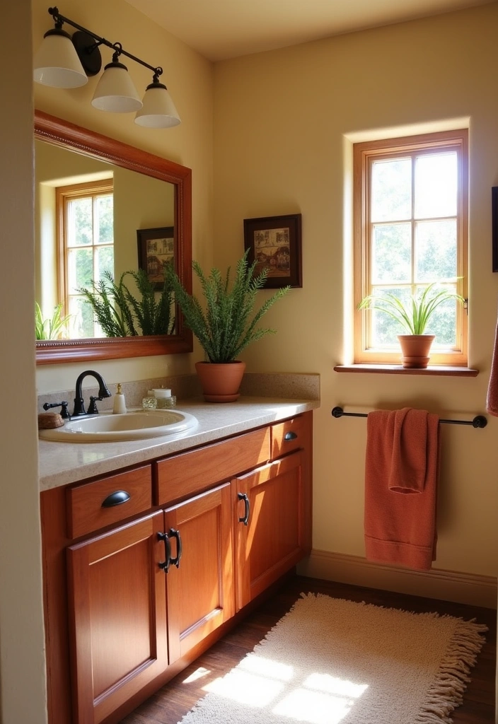 22 Best Paint Colors for Bathroom Cabinets That Will Transform Your Space! - 6. Warm Terracotta