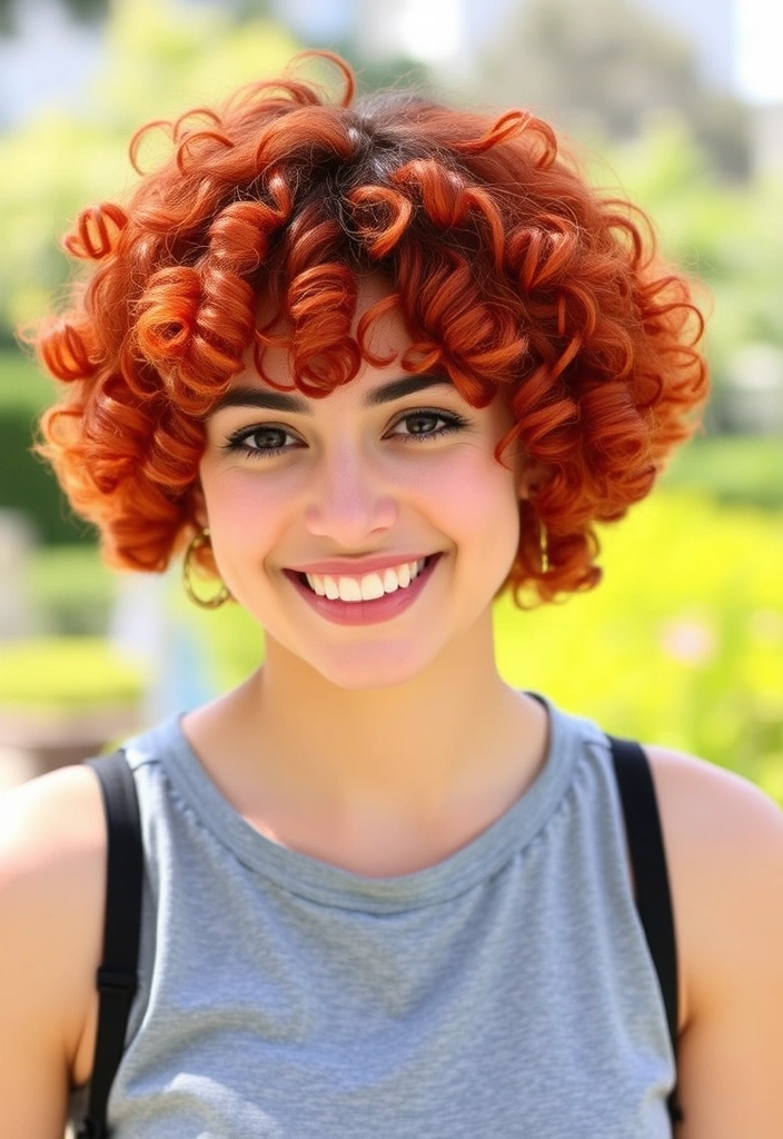 15 Blazing Red Weave Hairstyles That Will Turn Heads Everywhere! - 4. Vibrant Red Curly Bob