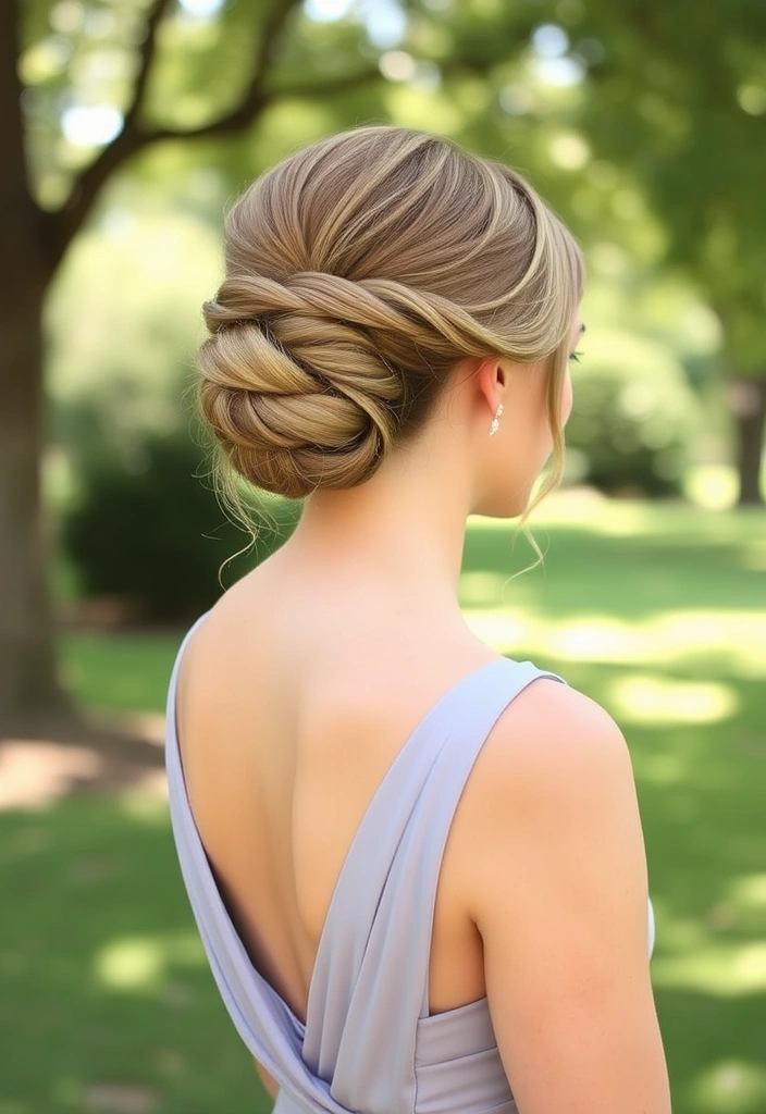 22 Stunning Hairstyles for Bridesmaids That Will Steal the Show! - 11. Twisted Updo