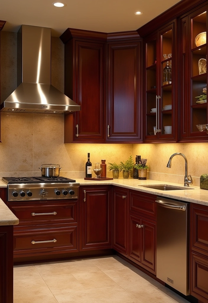 25 Stunning Paint Colors for Cherry Cabinets That Will Transform Your Kitchen! - 25. Muted Gold