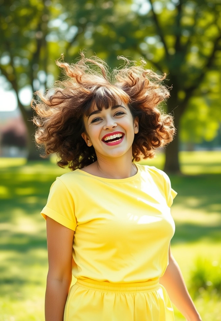 20 Stunning Haircuts With Curtain Bangs That Will Transform Your Look! - 10. Curly Hair with Curtain Bangs