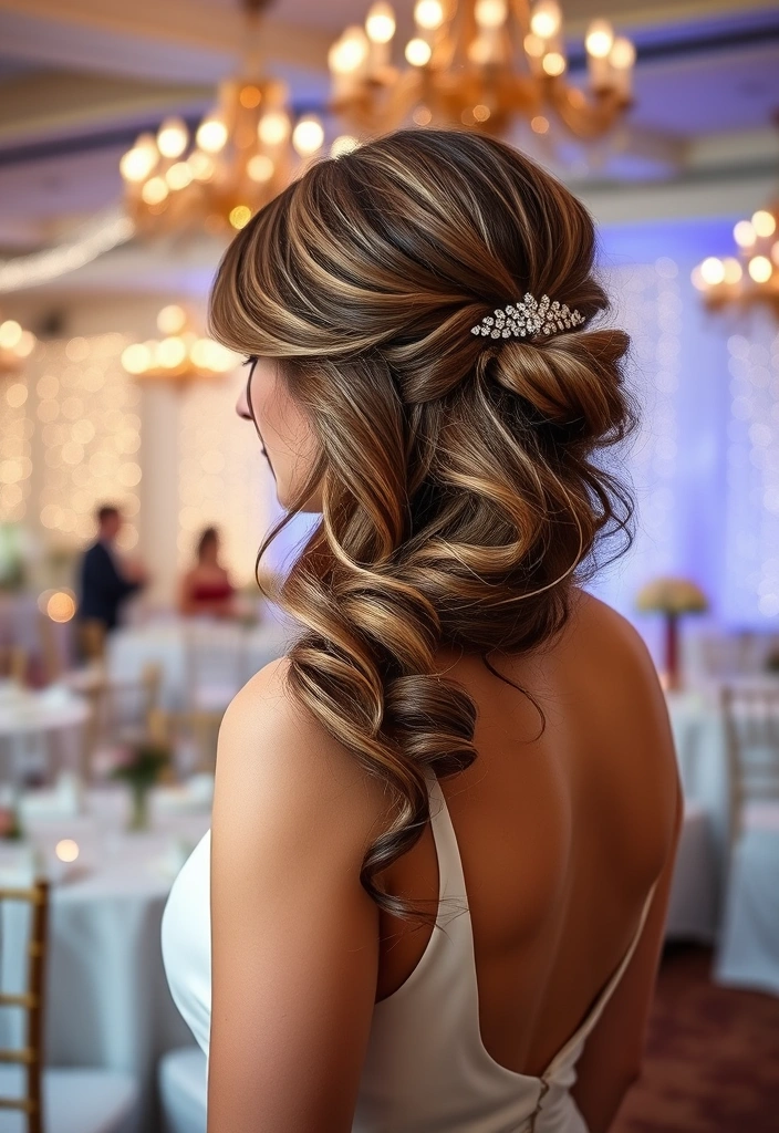 22 Stunning Hairstyles for Bridesmaids That Will Steal the Show! - 10. Side-swept Curls