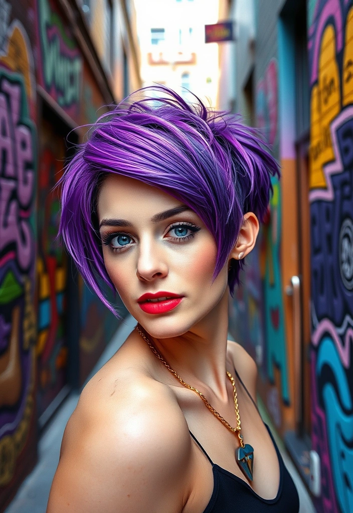 19 Retro 90's Bixie Haircuts That'll Make You Want to Book a Salon Appointment ASAP! - 9. The Bold Color Bixie