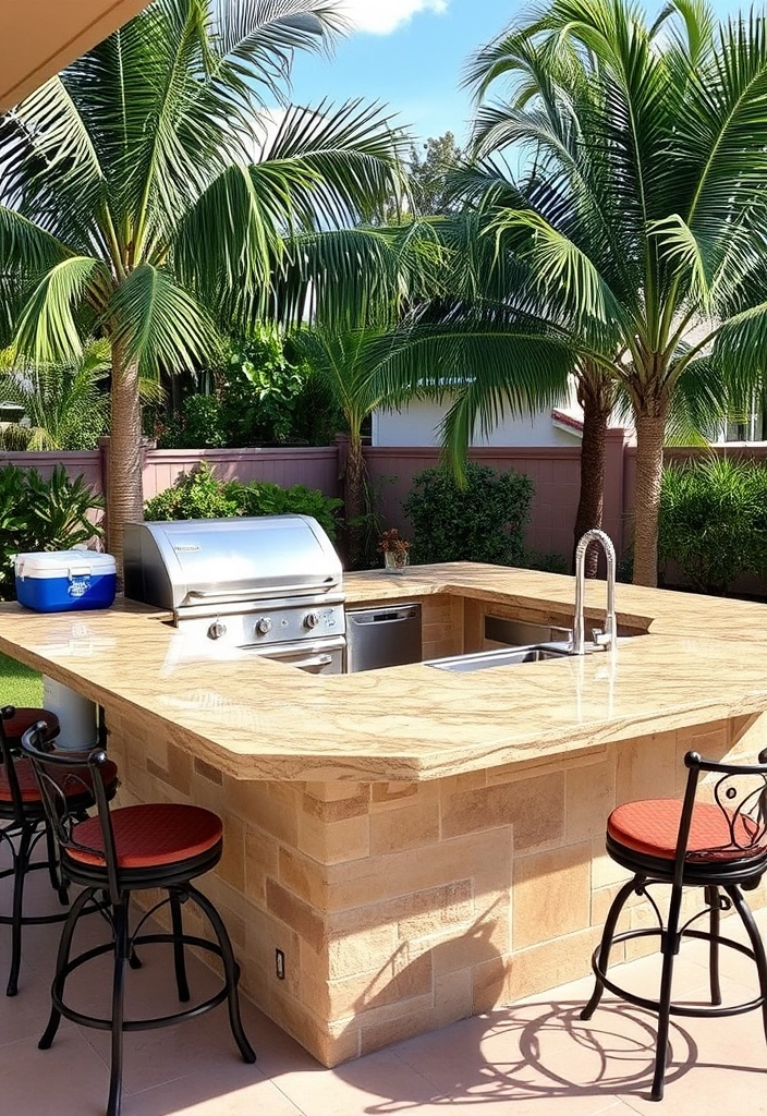 22 Best Outdoor Grill Station Ideas That'll Make You the BBQ King or Queen! - 8. Outdoor Barbecue Island