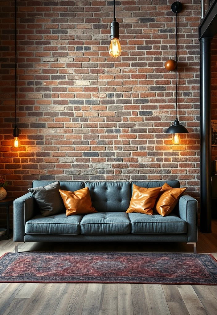 26 Grey Couch Living Room Ideas That'll Make You Want to Redecorate Immediately! - 8. Industrial Edge