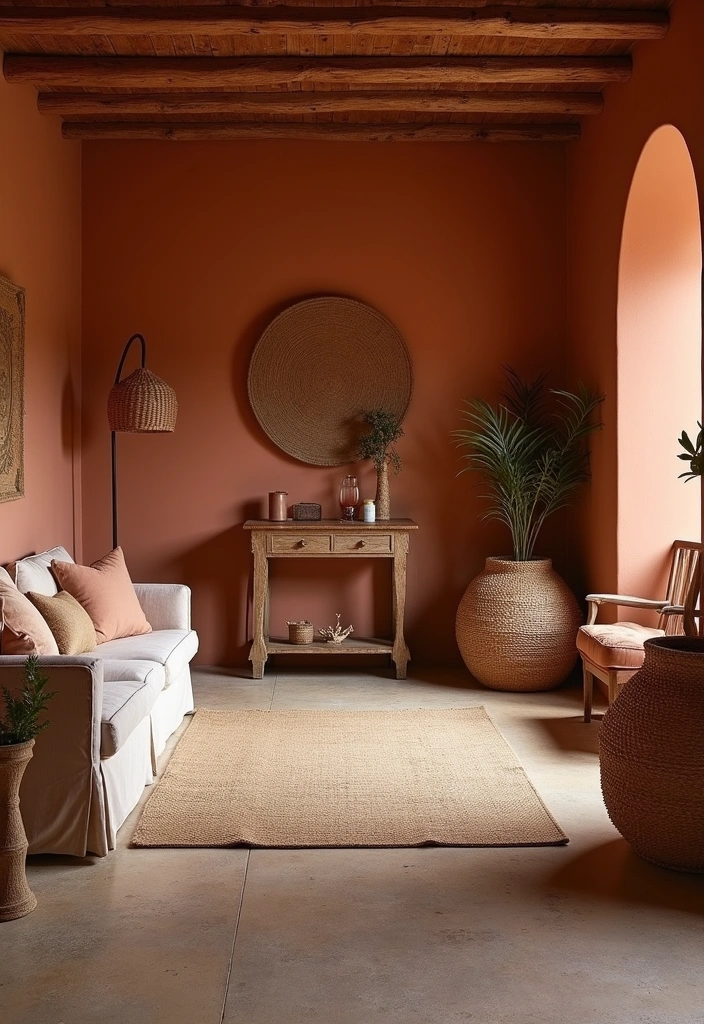 24 Best Paint Colors for a Basement That Will Transform Your Space! - 7. Muted Terracotta