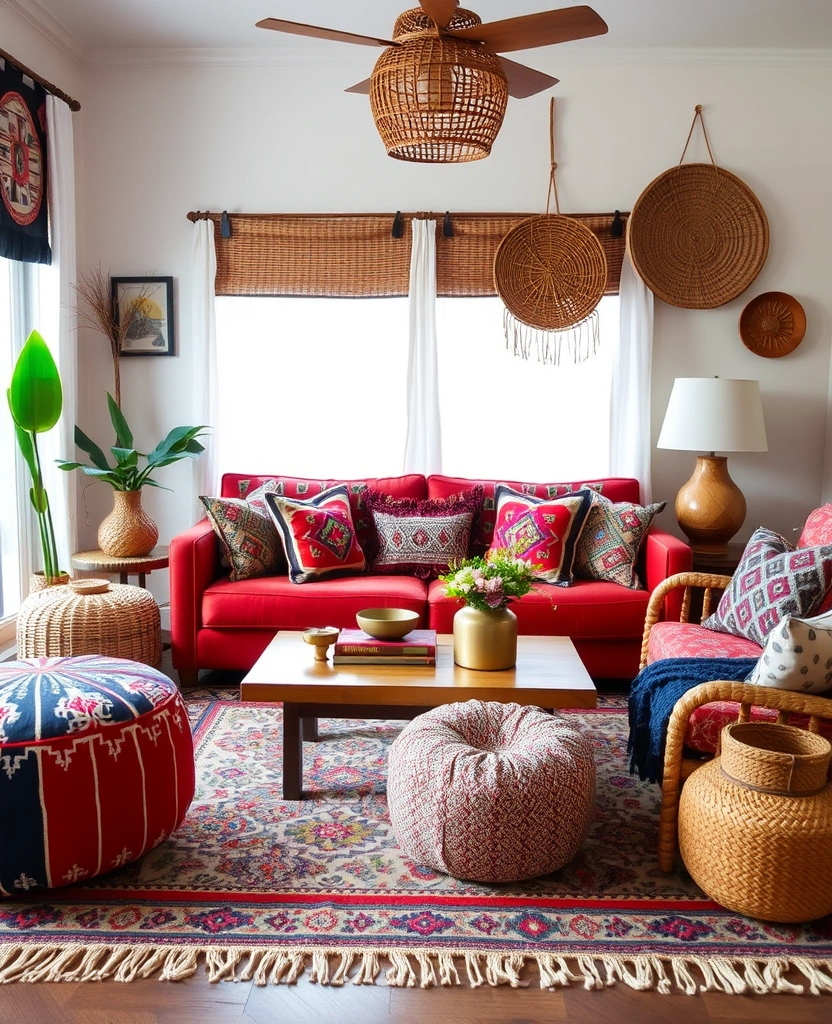 23 Inspiring Boho Living Room Ideas That Will Transform Your Space! - 23. Cultural Influences