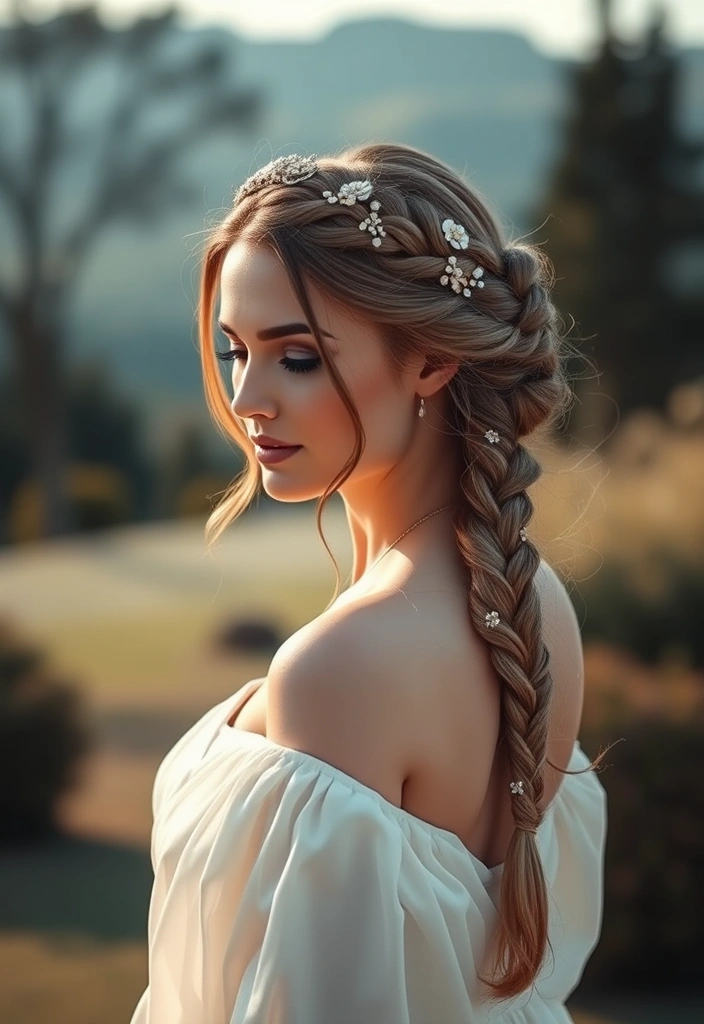 20 Classic Gypsy Shag Hairstyles You Need to Try (Number 7 Will Blow Your Mind!) - 14. Crown Braid with Loose Strands