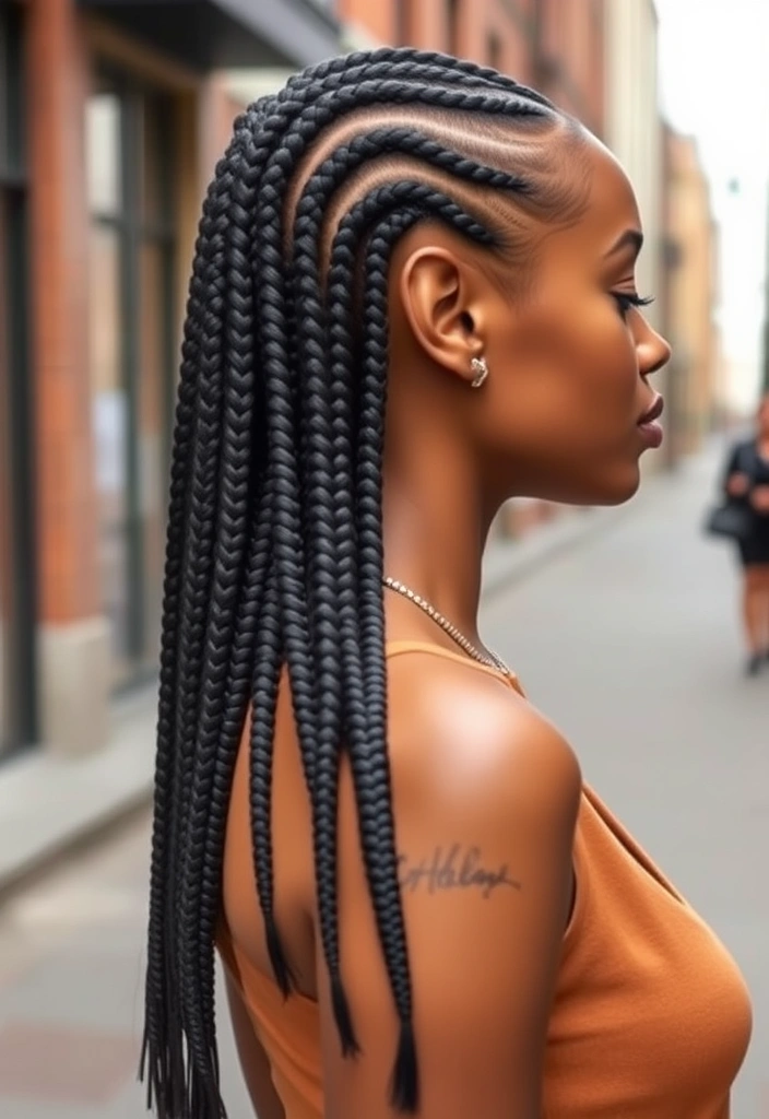 15 Majestic Options for Goddess Cornrows Hairs That Will Leave You Breathless! - 8. Goddess Cornrows with Side Part