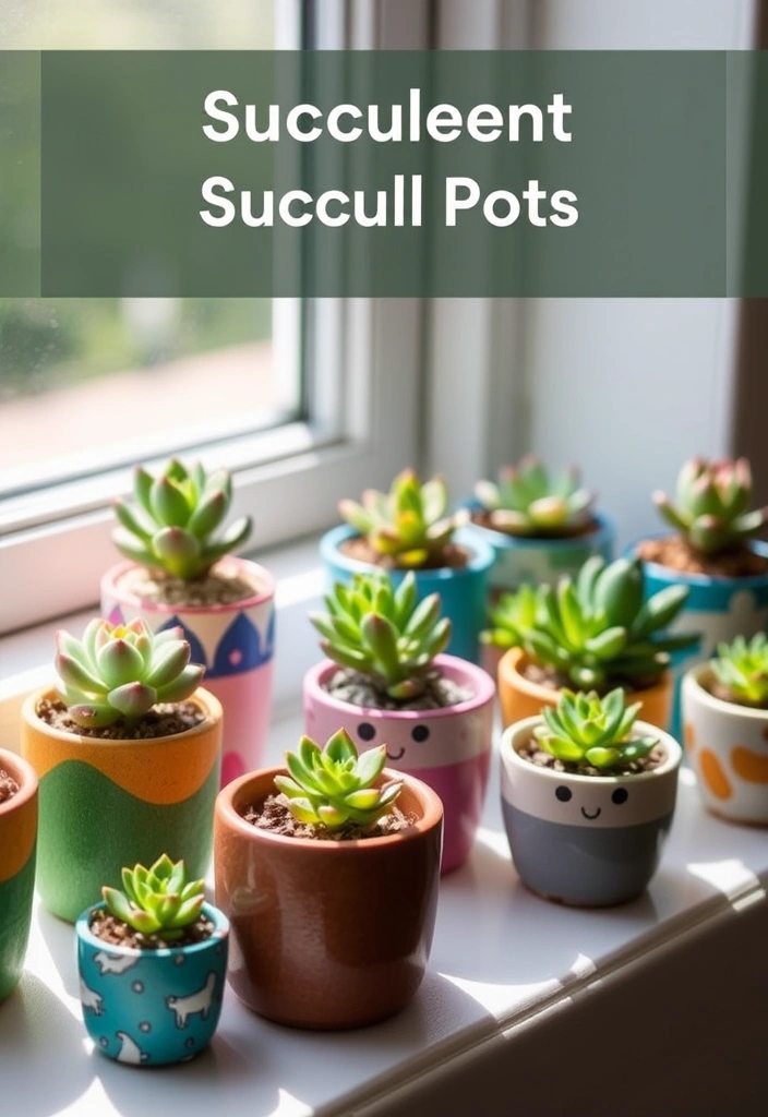 28 Small Clay Projects Ideas for Playful Pinch Pot Prowess That Will Spark Your Creativity! - 1. Miniature Succulent Planters