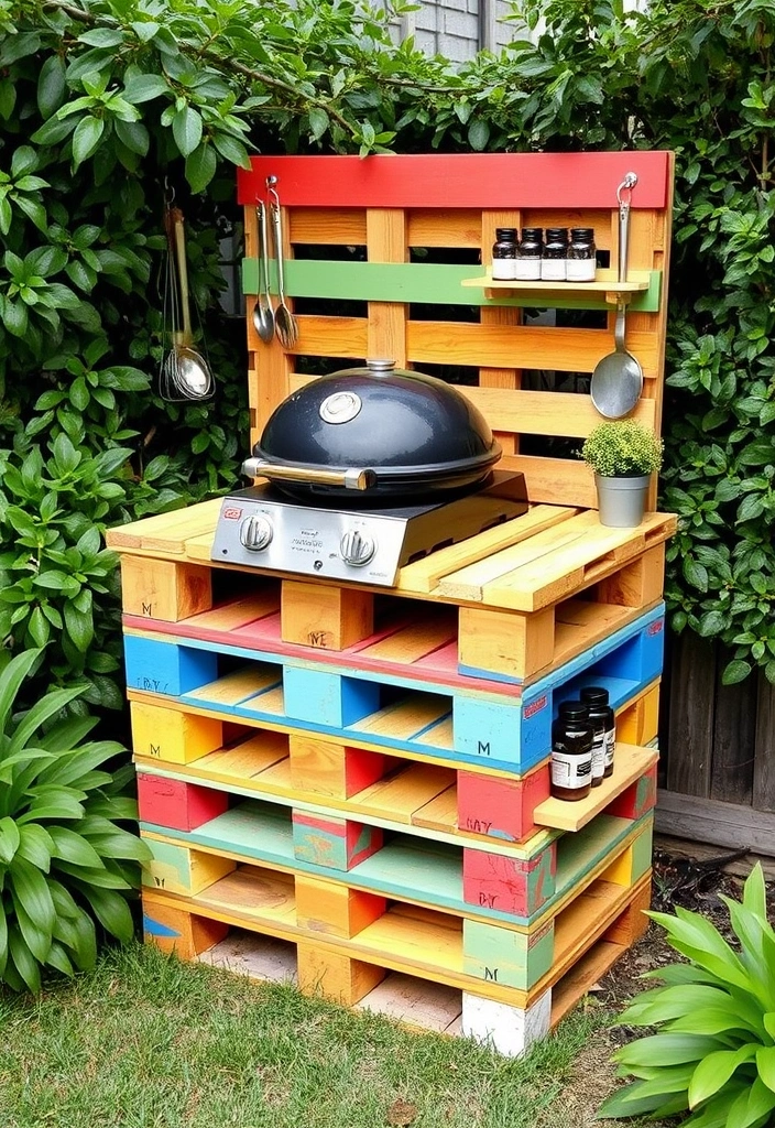 24 Cheap Outdoor Kitchen Ideas That Will Transform Your Backyard into a Culinary Paradise! - 1. DIY Pallet Grill Station