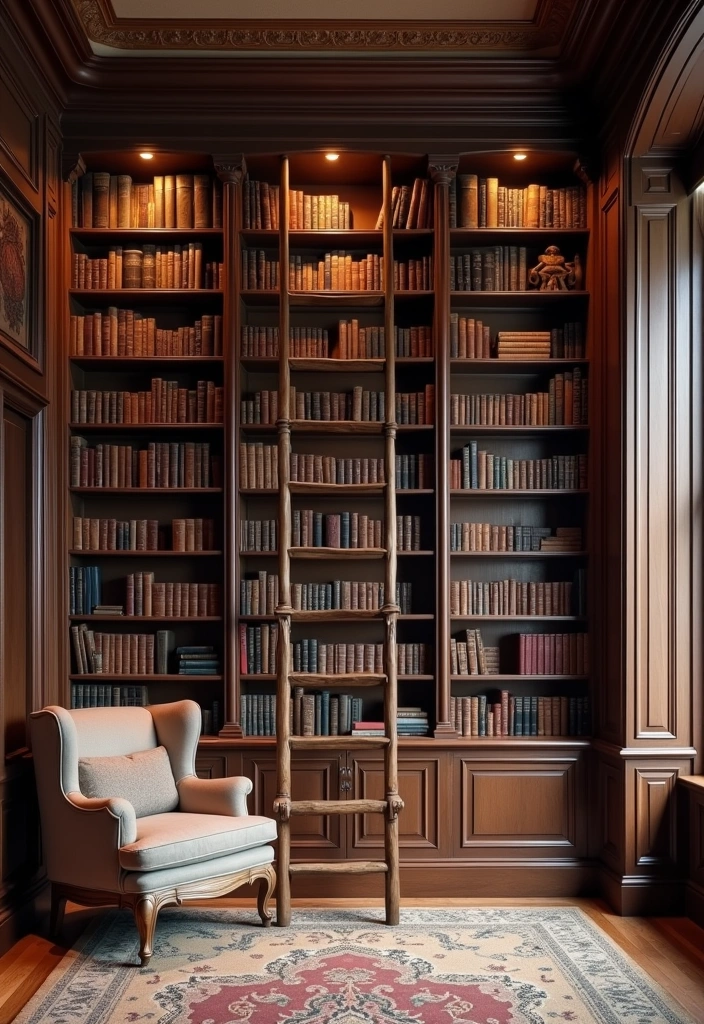 21 Bookshelf Ideas That'll Transform Your Space Into a Cozy Haven! - 7. The Library Wall